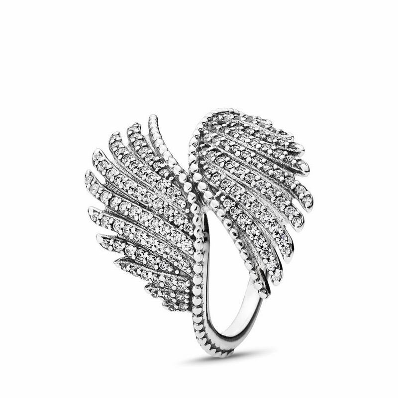 Pandora Majestic Feathers Stackable Ring NZ, Sterling Silver (871340-QRX)